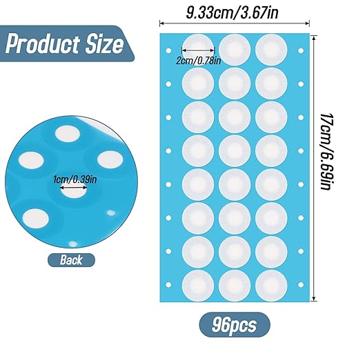 Miniatura 3 de Adhesivos de papel de filtro sintético, 96 unidades, 0.787 in, 0,25 µm, disco de filtro de hongos, aplicado debajo de la tapa de frasco de boca