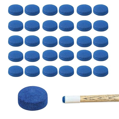 30 PCS Snooker Cue Stick, 9mm Pool Stick Tips for Professional and Recreational Players, Durable Cue Tips for Enhanced Gameplay, Compatible with Snooker and Pool Cue Sticks