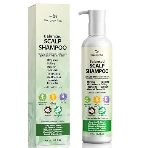 Recuren Plus Antifungal Shampoo for Folliculitis and Seborrheic Dermatitis