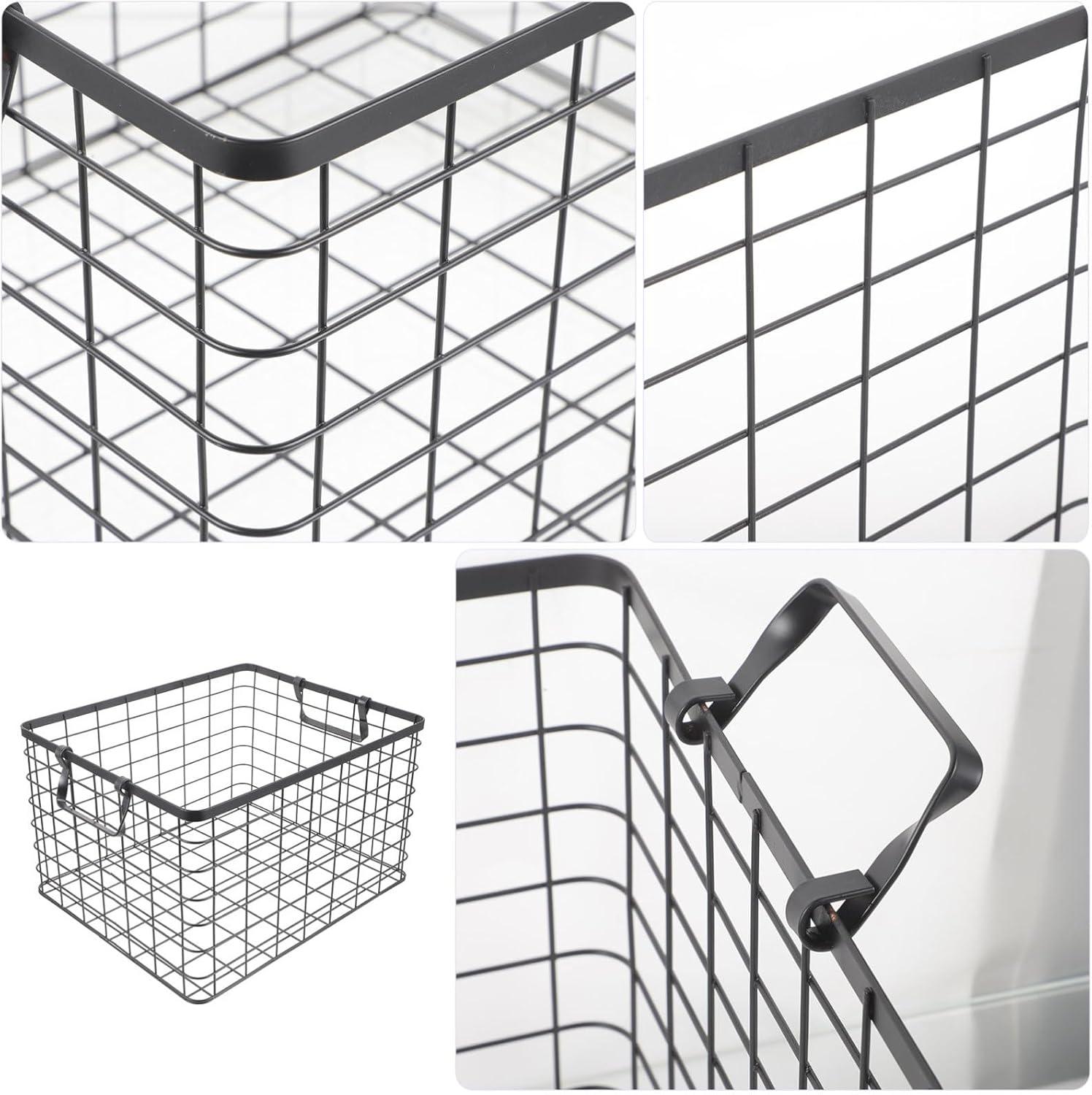 KESYOO Round Iron Firewood Basket for Outdoor Use Metal Log Holder Handle Rustic Firewood Storage Basket for Fireplace and Patio