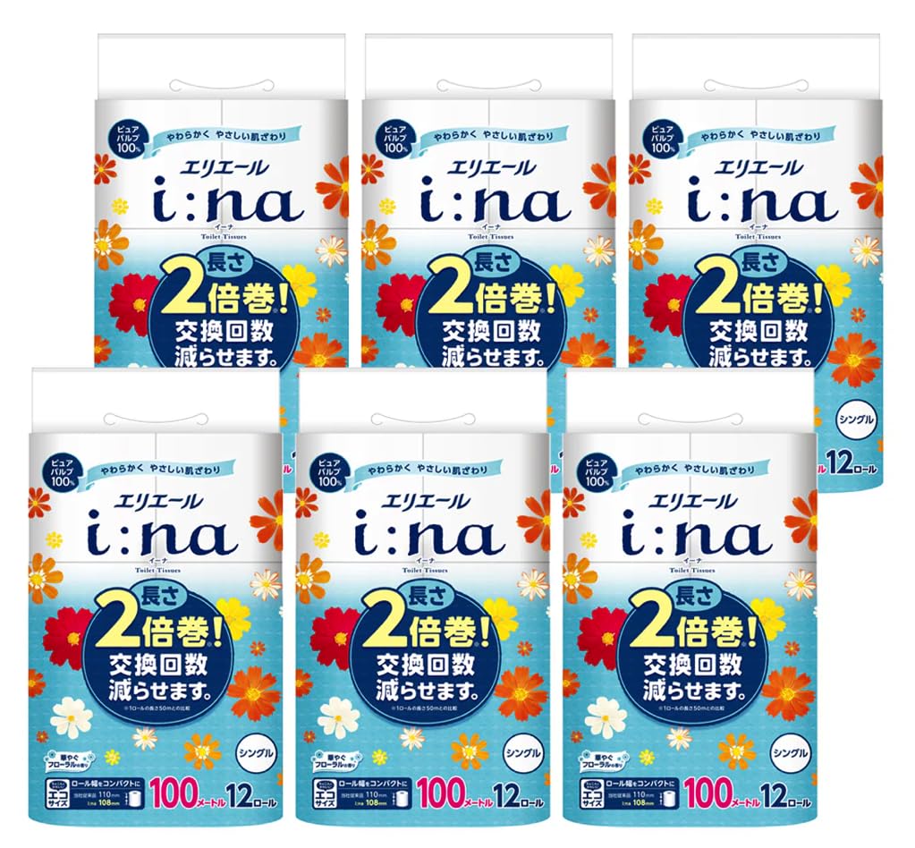 【Amazon.co.jp限定】イ一ナ トイレットティッシュー 2倍巻き 100…