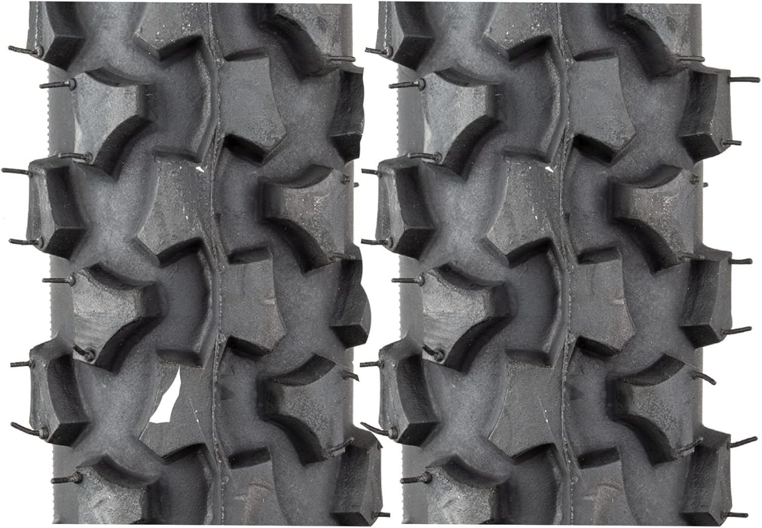 Sunlite MTB MegaByte Alphabite Tread Mountain Bike Black Clincher Tire Pair 26 x 1.95