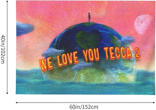 Miniatura 5 de WEUED Lil Rapper Tecca - Tapiz para colgar en la pared, arte estético, para dormitorio, sala de estar, decoración de pared del hogar, 60 x 40