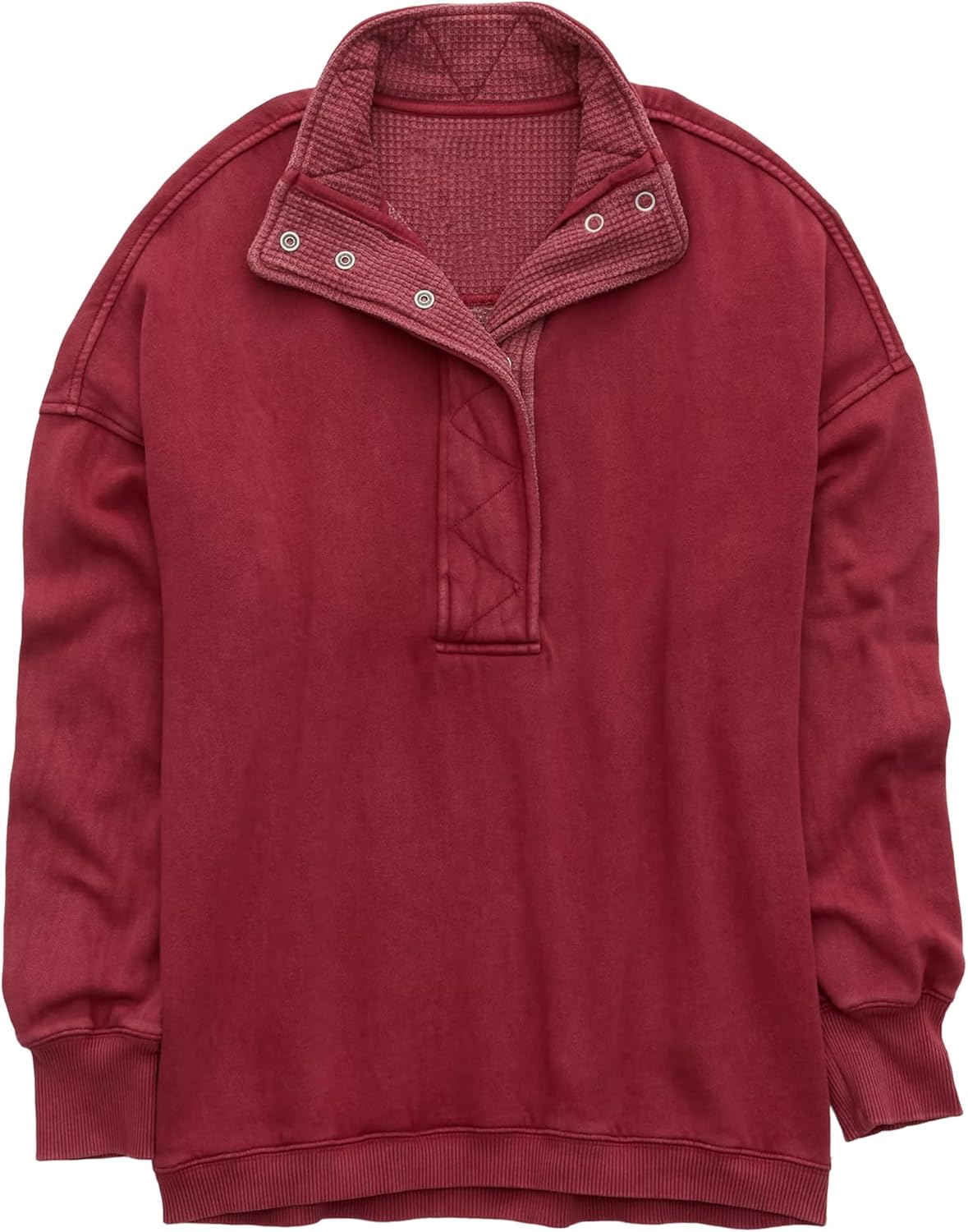 Gacaky Sweatshirt for Women Oversized Casual Long Sleeve Button Henley Neck Pullover Tops Fashion Outfits Clothes - Image 6