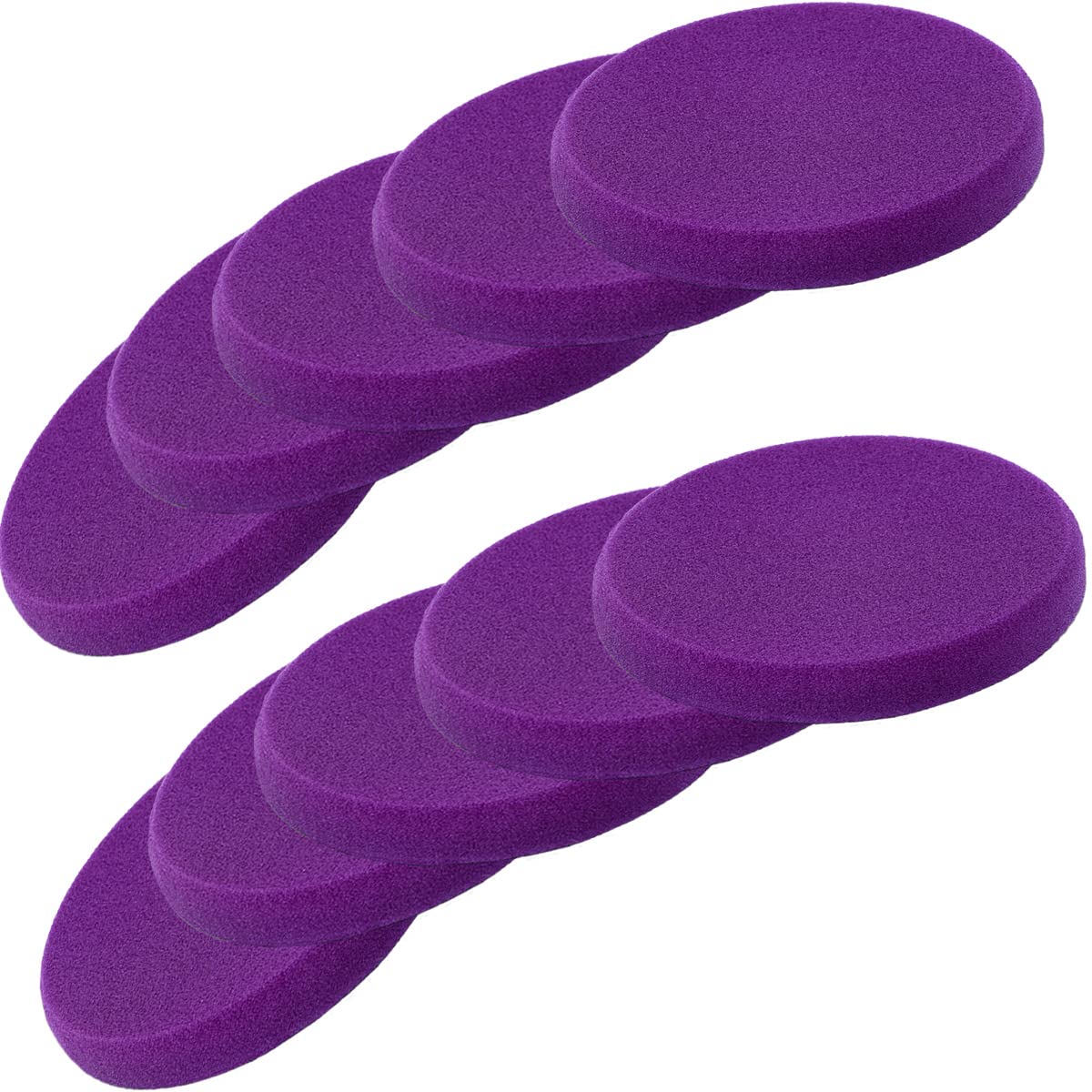 detailmate Set di 10 tamponi lucidanti in Polytop, per lucidatrice, anti-ologramma, colore lilla, 160 x 20 mm