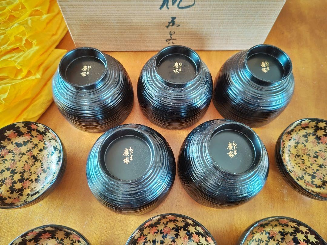 輪島塗 慶塚作 蒔絵糸目蓋付き吸い物椀5客 新品未使用 輪島塗 慶塚作 蒔絵糸目蓋付き吸い物椀5客 商品紹介 ｜輪島塗