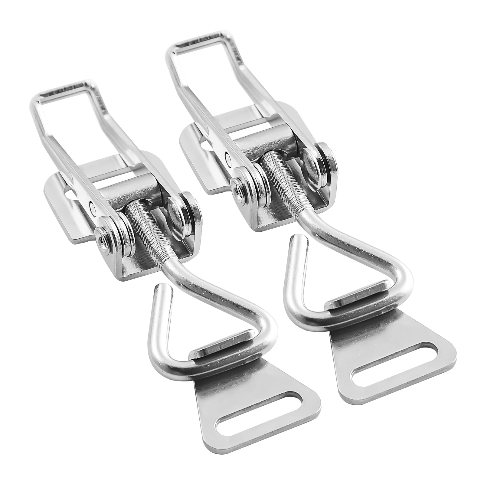 Diseño compacto de abrazadera de palanca, cerrojo de seguridad ajustable 304 SS (3-3.3 pulgadas), paquete de 2 cierres rápidos de