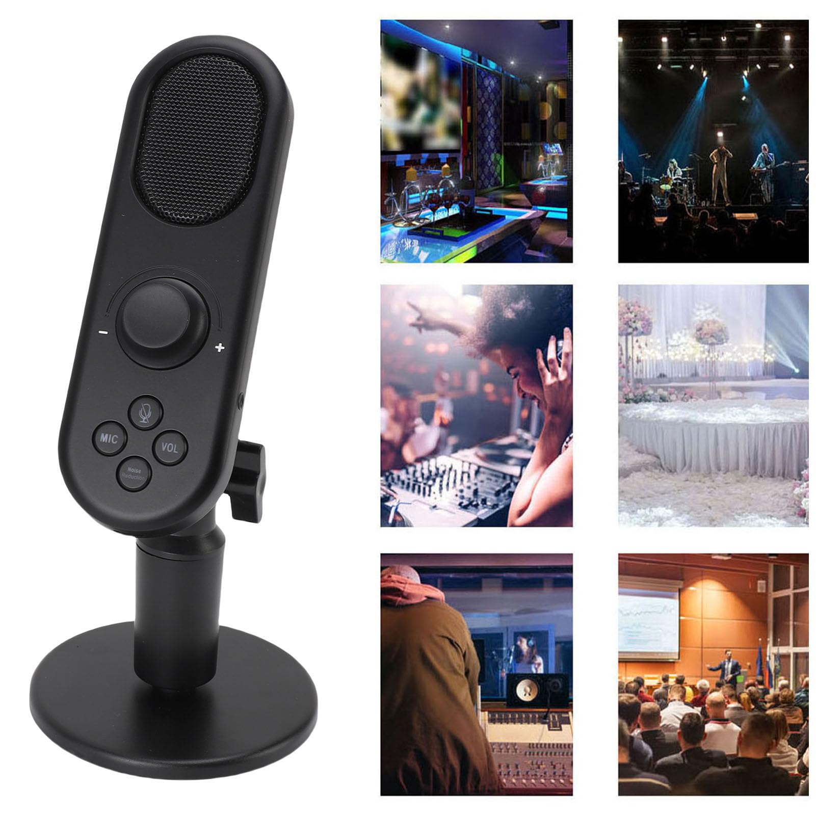 USB Condenser Microphone, Condenser Computer PC Mic for Podcasting, Streaming, Crystal Clear Sound Plug and Play Gaming Microphone