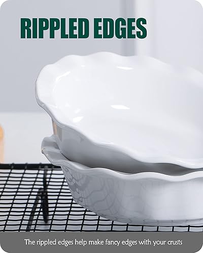 Miniatura 3 de Lareina Juego de 6 mini sartenes individuales de 6.5 pulgadas para hornear, platos pequeños de cerámica de 12 onzas para pastel de pollo, aptos para