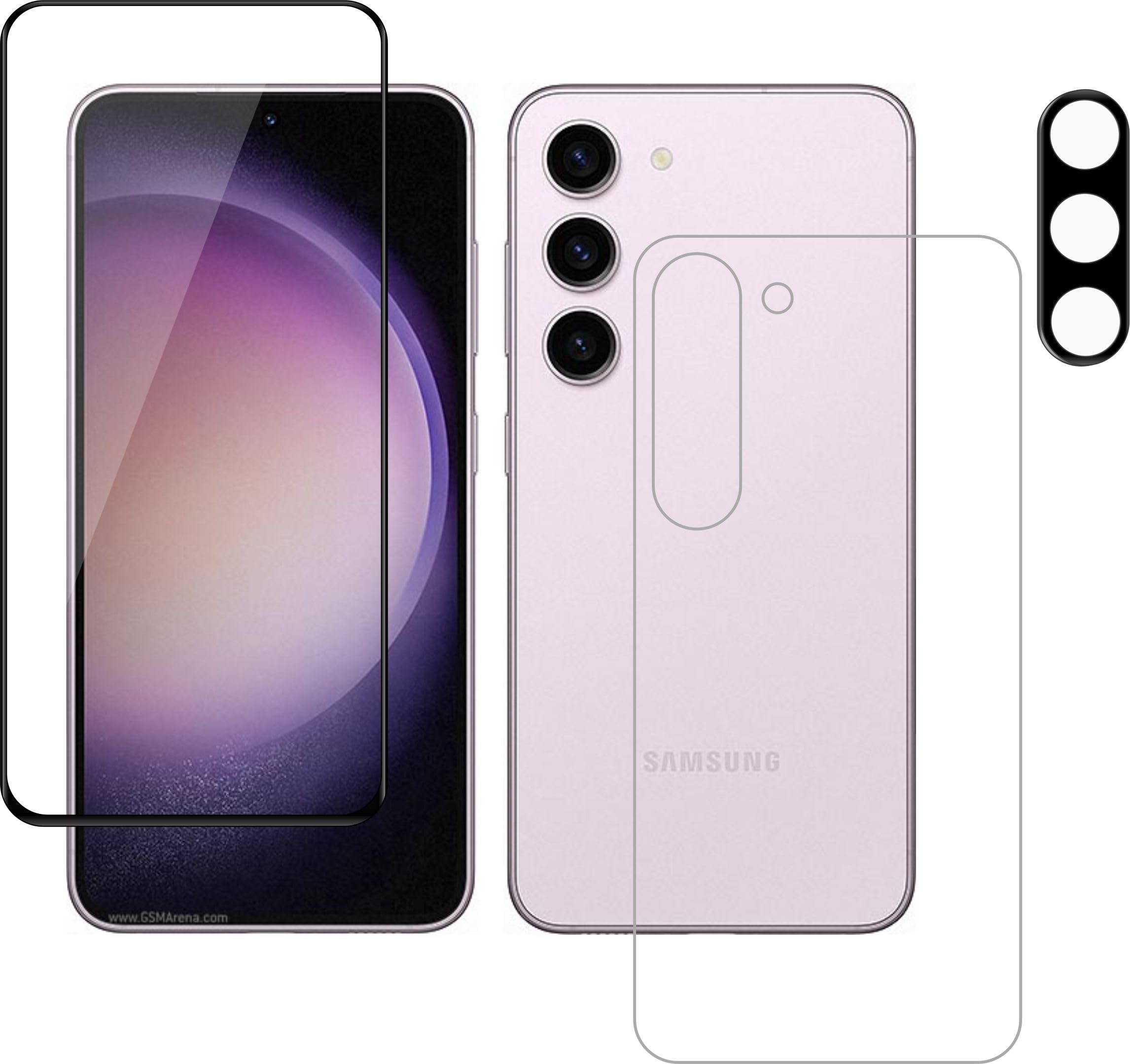 Vatsin EDGE to EDGE [Black] [9H] Tempered Glass & Back Screen Guard [Transparent] and Camera Lens Protector (Not Tempered Glass) combo For Samsung Galaxy S23 FE (B0CKL9KNVR) Amazon Price History, Amazon Price Tracker
