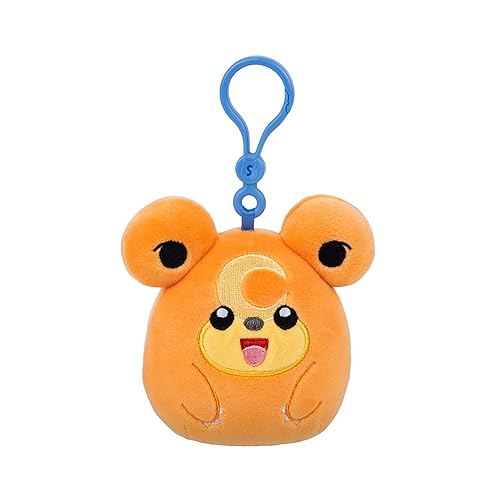 Squishmallows Original Pokémon Teddiursa Clip - Ultrasoft Official Jazwares Plush