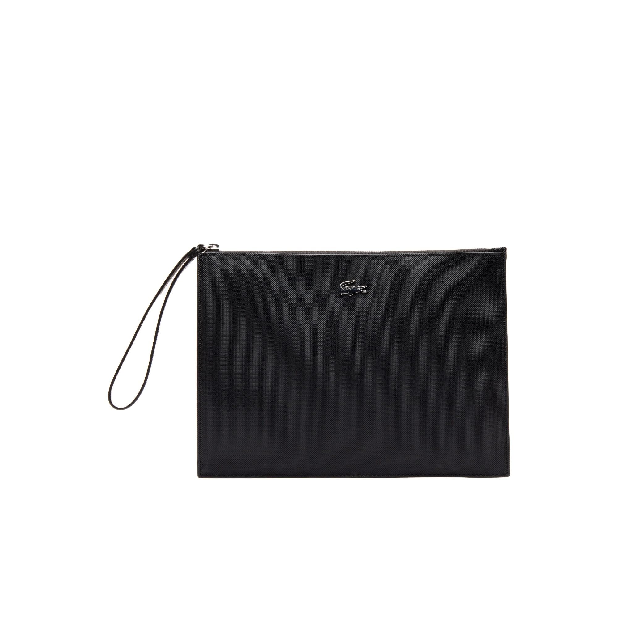 Lacoste Women Clutch, Bolso de Mano Mujer, Noir Farine