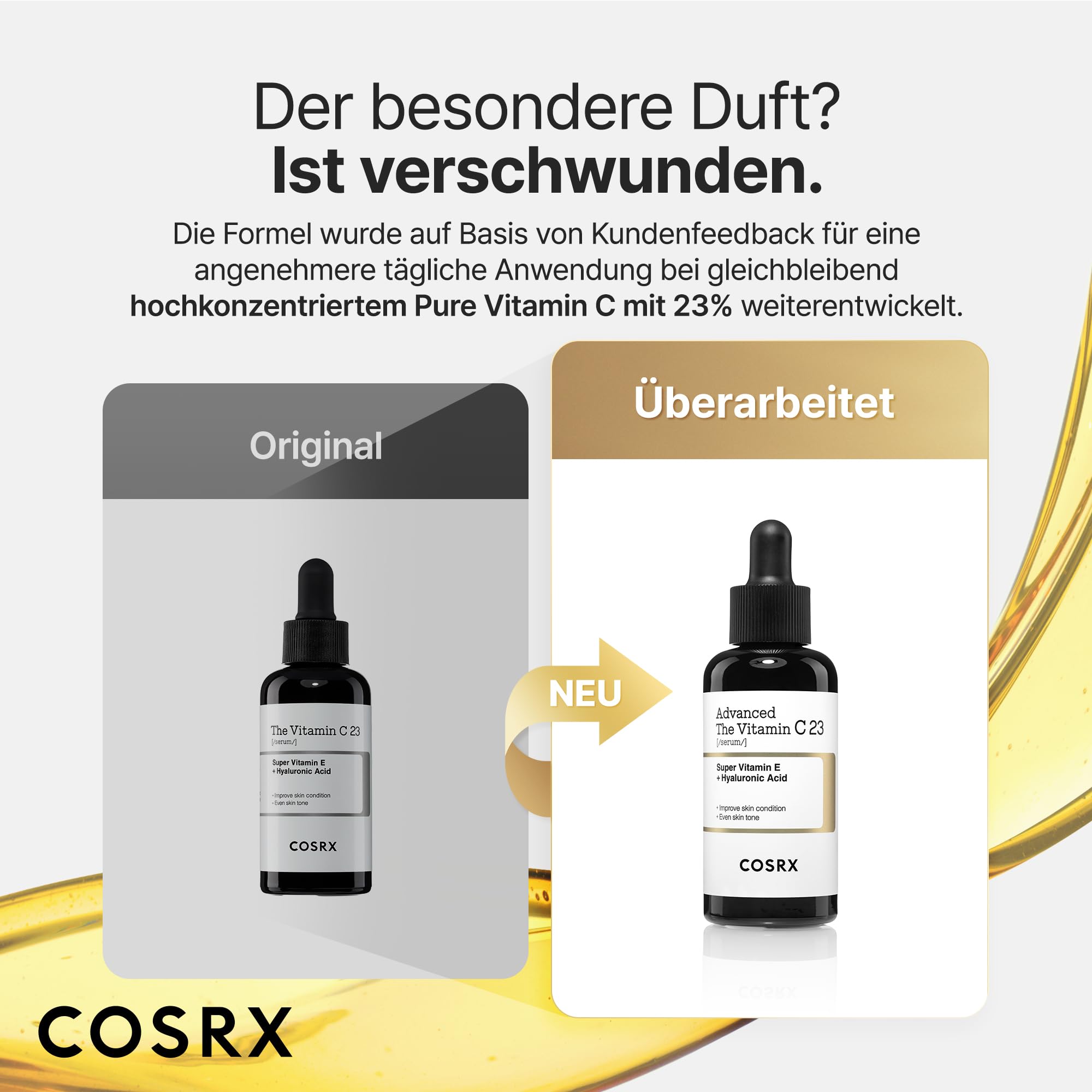 COSRX Advanced Pure Vitamin C 23% Serum mit Vitamin E & glutathion (Erneuerung), Vitamin C Gesichtsserum für einen strahlenden Teint, reduziert feine Linien, 20ml, Korean Skincare