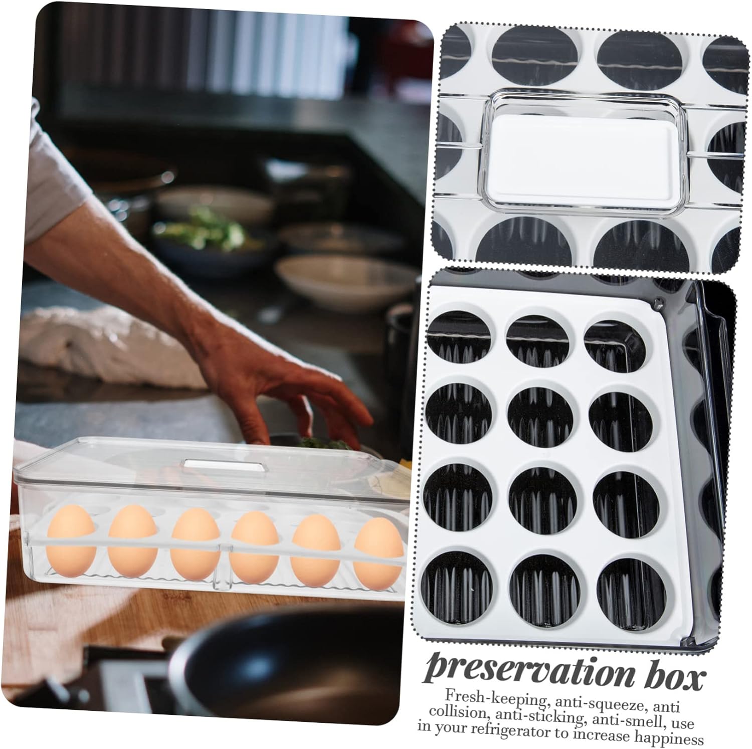 Refrigerator Holder and Preservation Box Stackable Pet Storage Container for Fruits and Vegetables Organizer for Kitchen and Fridge Space-saving Design and Capacity