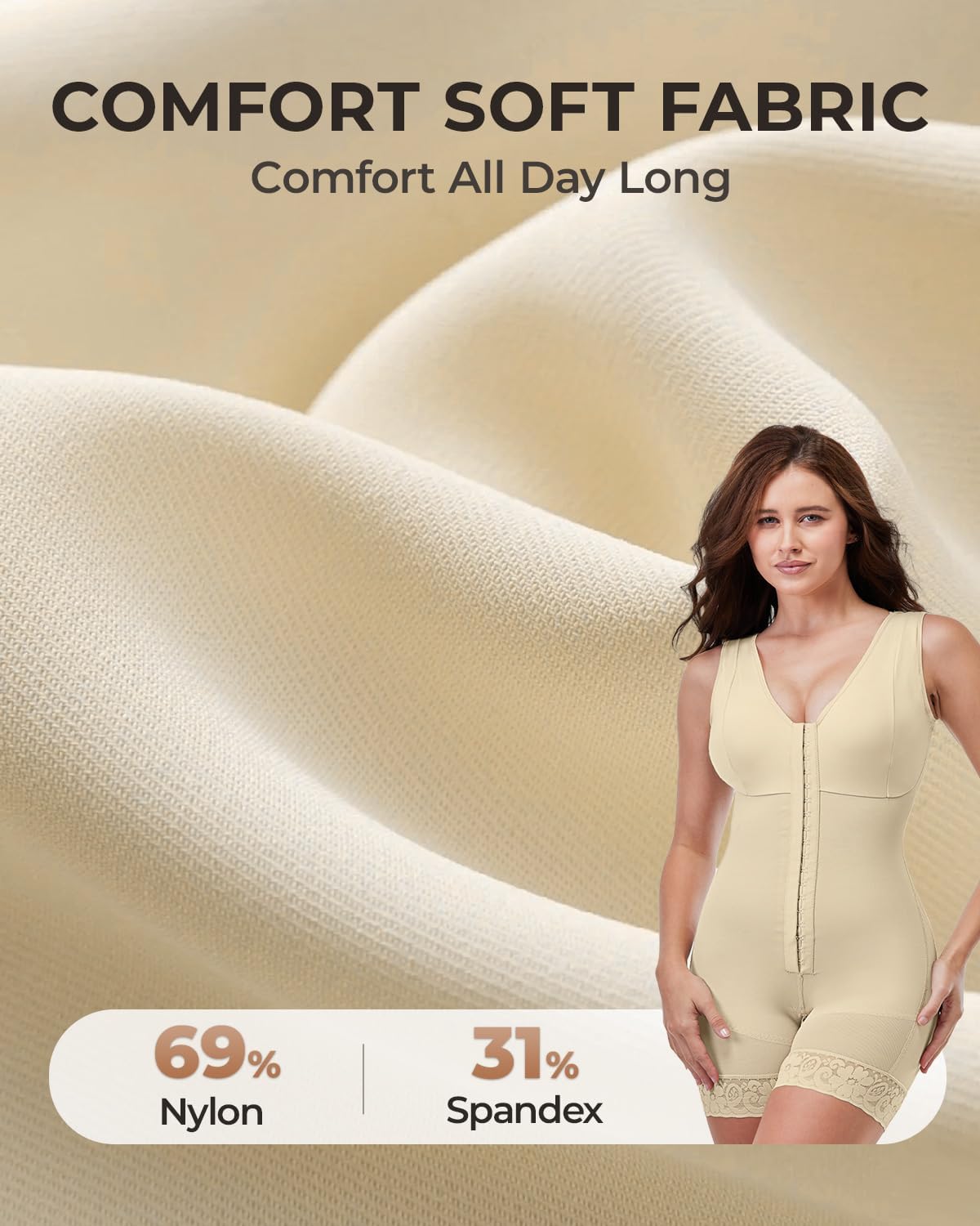 Tank Bodysuit for Women Tummy Tucker Shapewear Butt Lifter Body Shaper Compression Bodysuit - Image 6