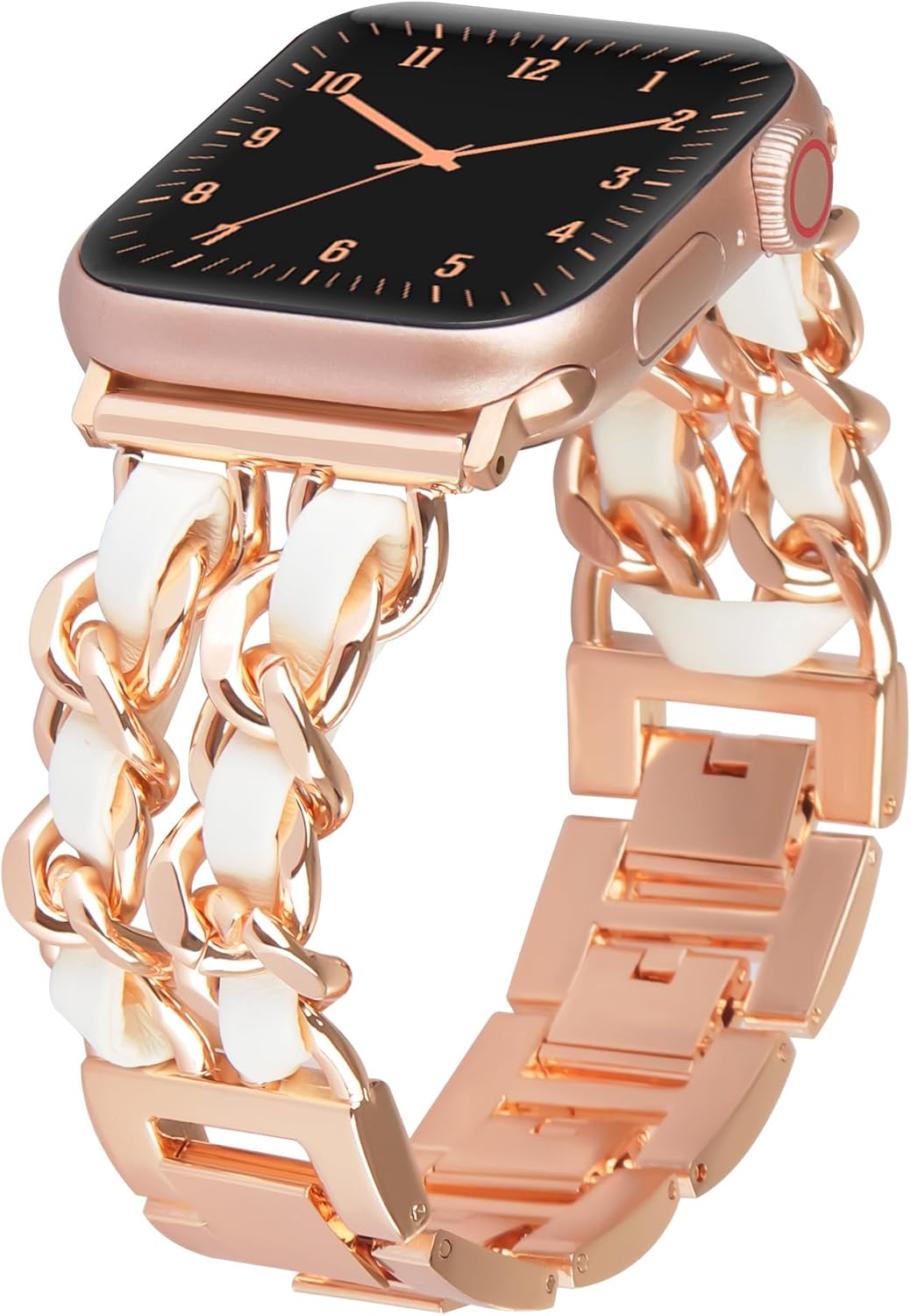 Compatible With Apple Watch Band for Woman 42mm 44mm 45mm 49mm,Metal Strap Leather ...