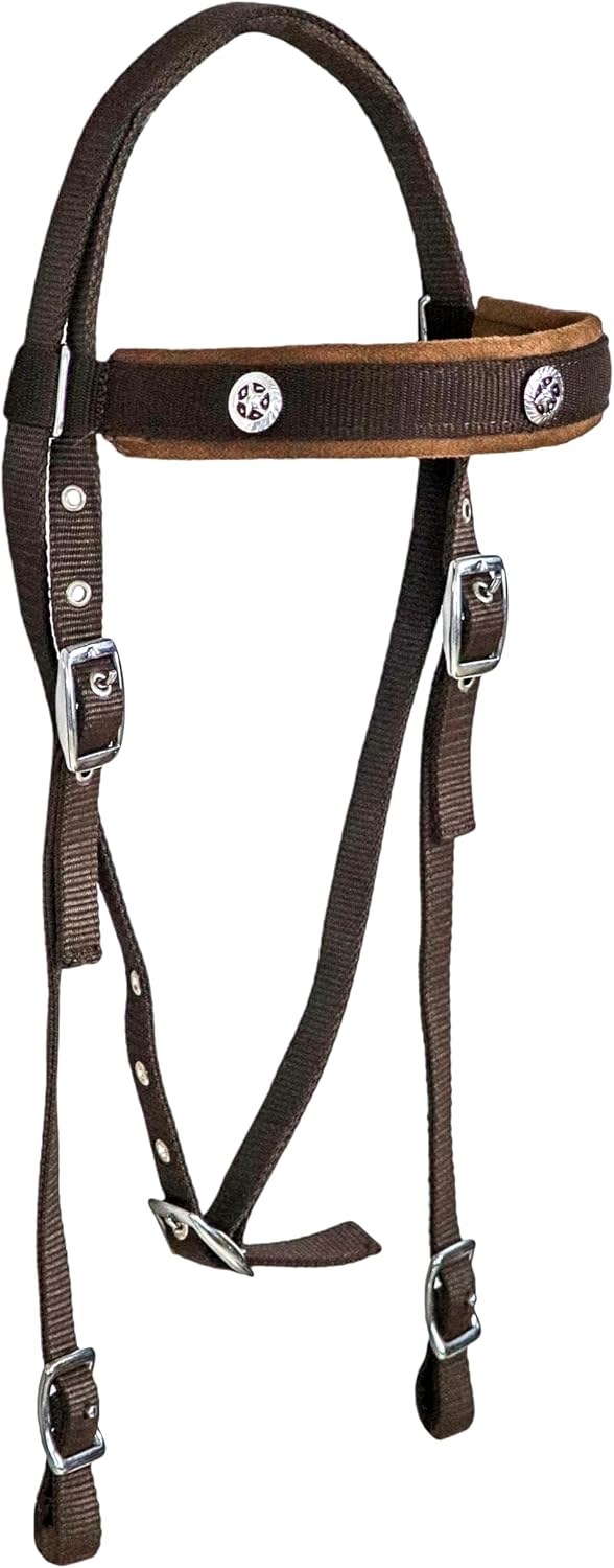 HUMAYL Saddlery Tack Set Headstall Breast Collar and Reins Western Barrel Racing Crystal Show Horse Synthetic Nylon Padded Browband Horse Saddle Multiple Color for Horses Size: Full-Cob, H021