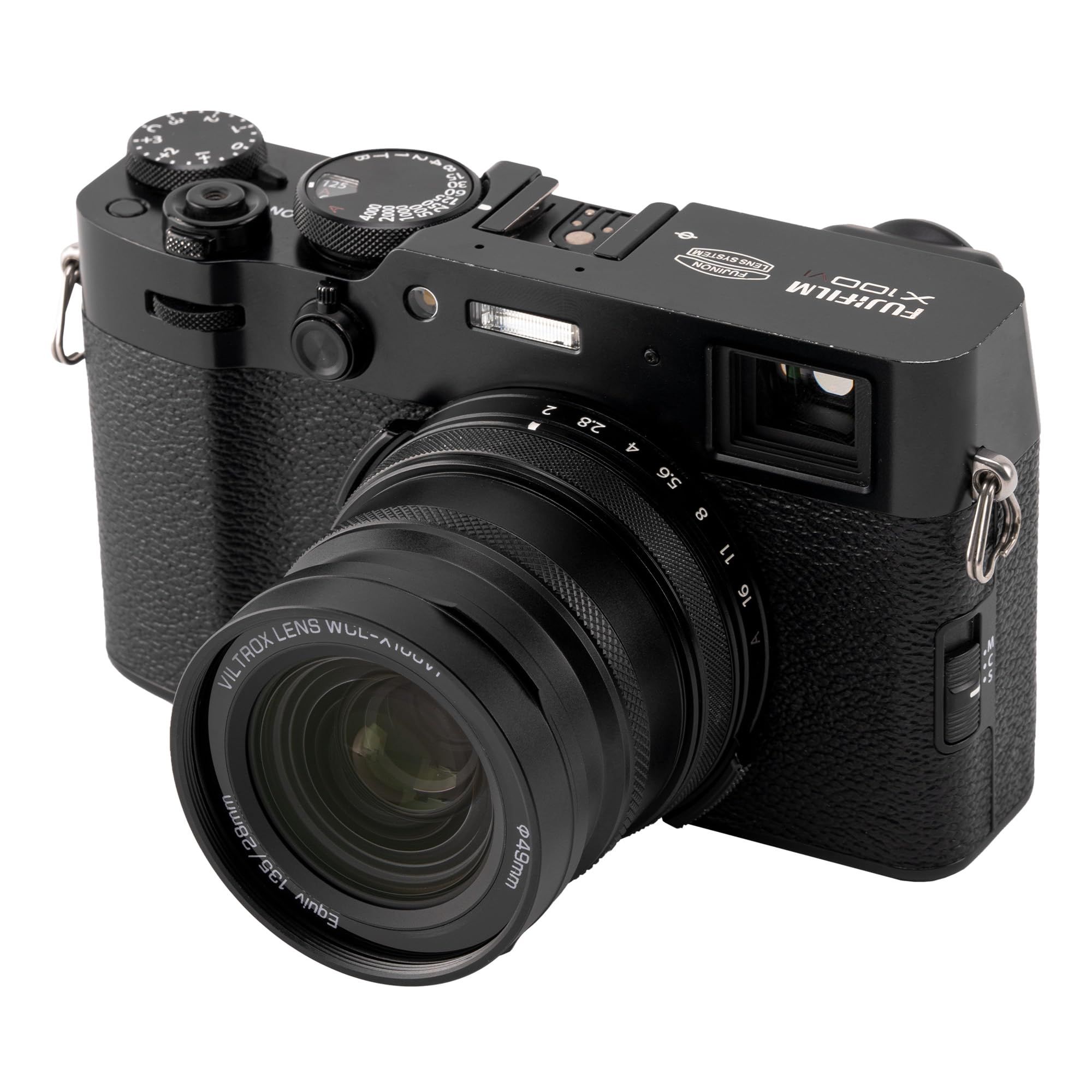 VILTROX WCL-X100 VI Obiettivo di Conversione Grandangolare, 0.8X Obiettivo a Riconoscimento Automatico per Fotocamere Fujifilm X100VI X100V X100F, Nero