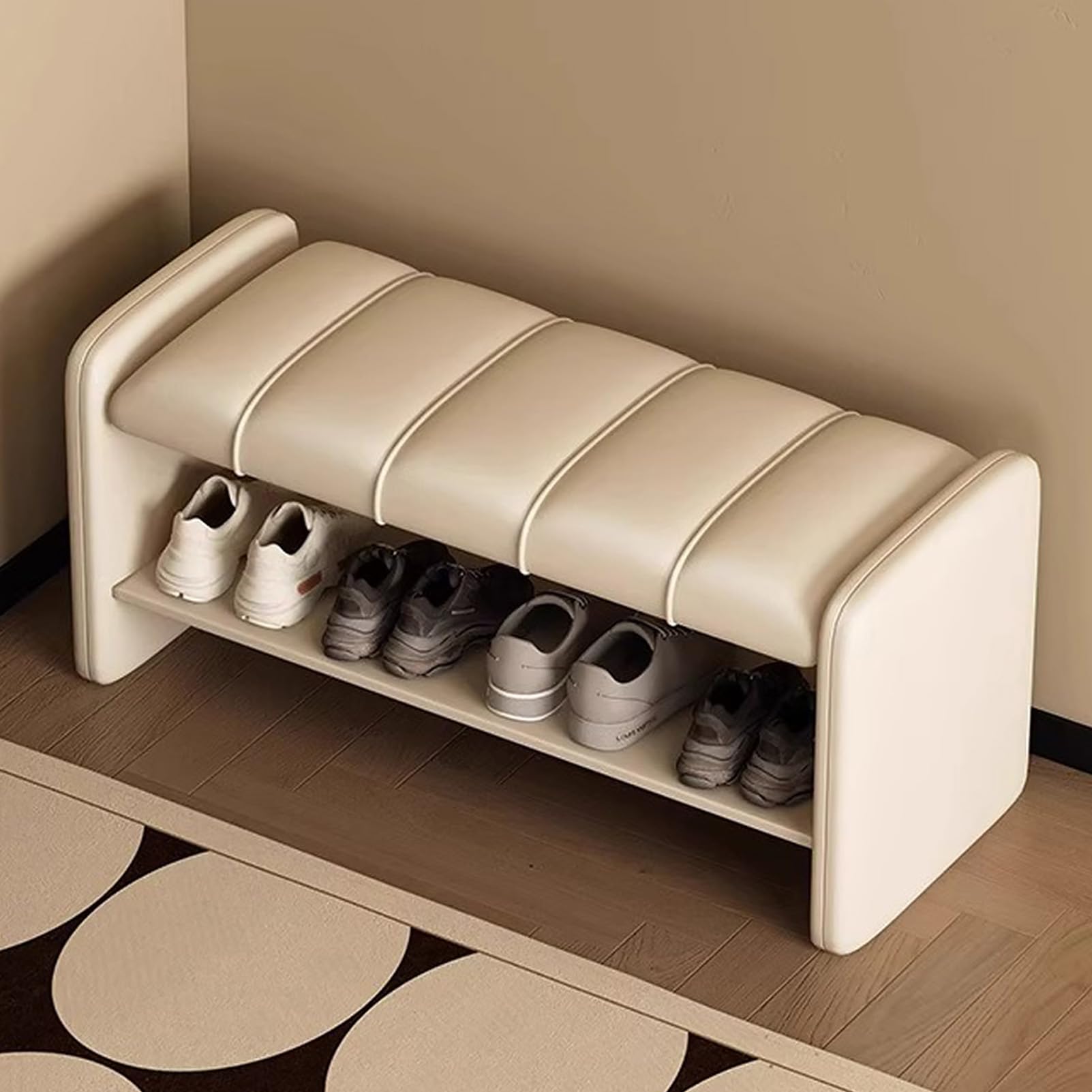 Banc à chaussures entrée solution peu encombrante contre le désordre