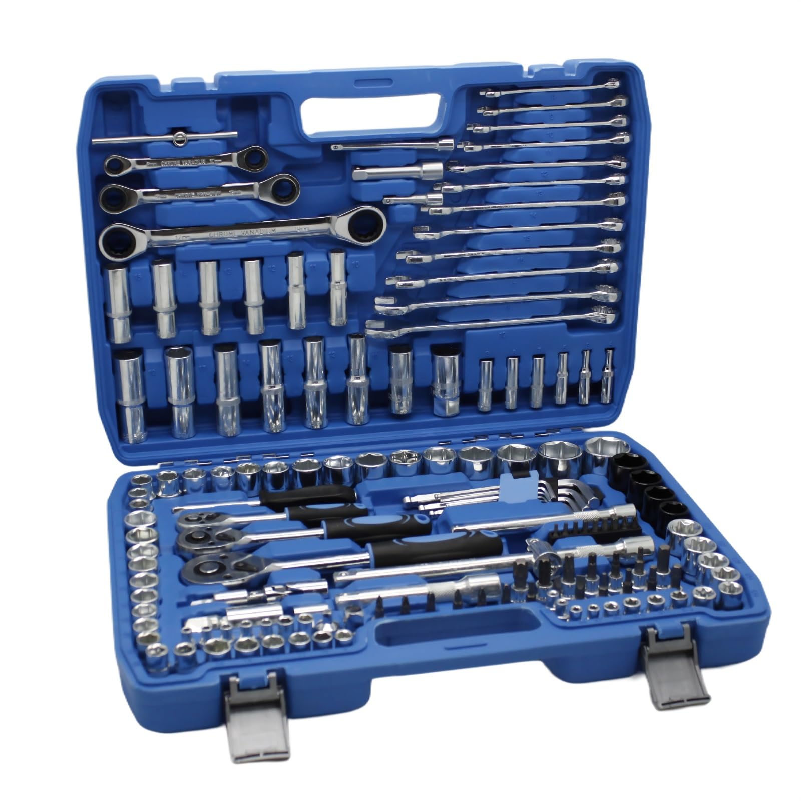 Maletín herramientas multiusos Kit Herramientas Reparación Automóviles DIY Tubo Trinquete Herramienta Trinquete Y Caja Juego De Llaves 108 Uds.