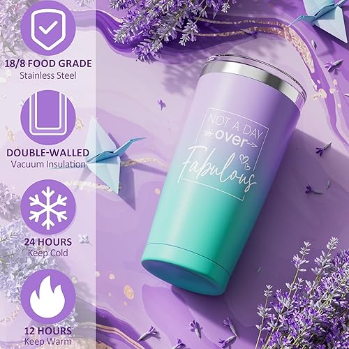 Miniatura 4 de Regalos de cumpleaños para mujeres, amistad, juego de cesta relajante de lavanda para mujeres, regalos de cuidado personal, regalos únicos de feliz