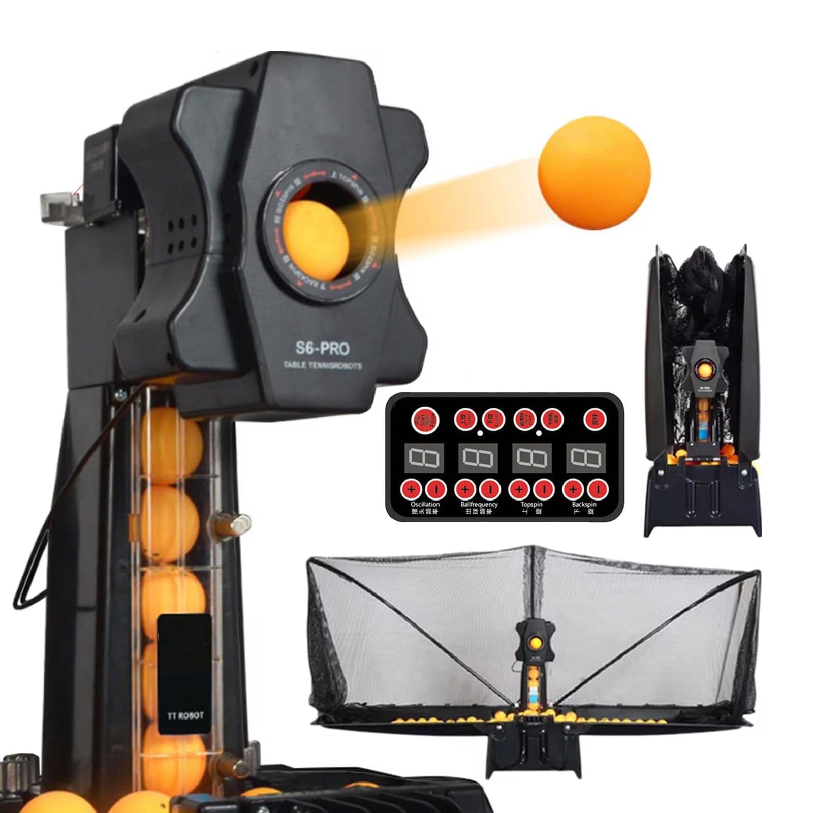 Amazon | 卓球練習ロボット S6-PRO 卓球マシン 練習機 自動球出し機 Amazon | 卓球練習ロボット S6-PRO 卓球マシン 練習機 自動球出し機