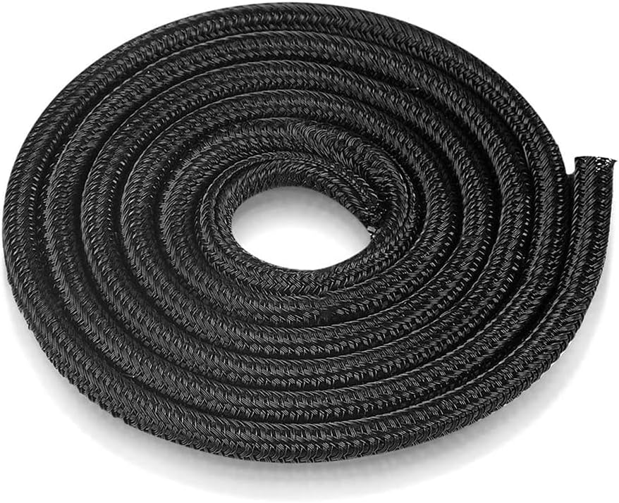 6m/19.69ft Cable Tidy Sleeve, Animal Proof Cable Wire Management Wrap Split Sleeve with Flame Retardancy, Cable Cover Protector Cord Organizer for TV, Computer, Home Theater, Car and More