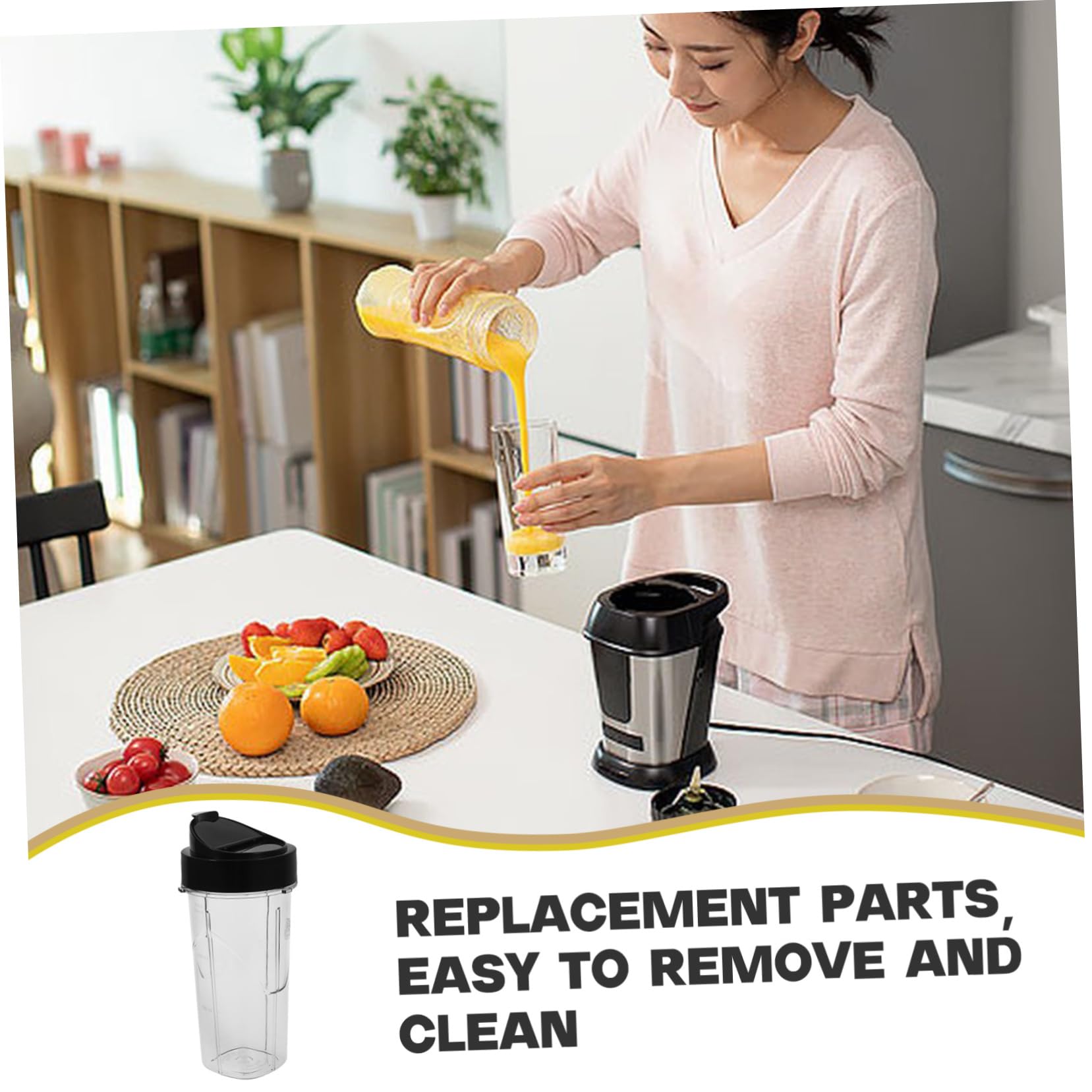 VALICLUD Wiederverwendbarer Plastikbecher Kompatibler Ersatzbecher für Profi-mixer Transparenter Smoothiebecher mit Kleinen Bechern für Haushalt und Bargebrauch