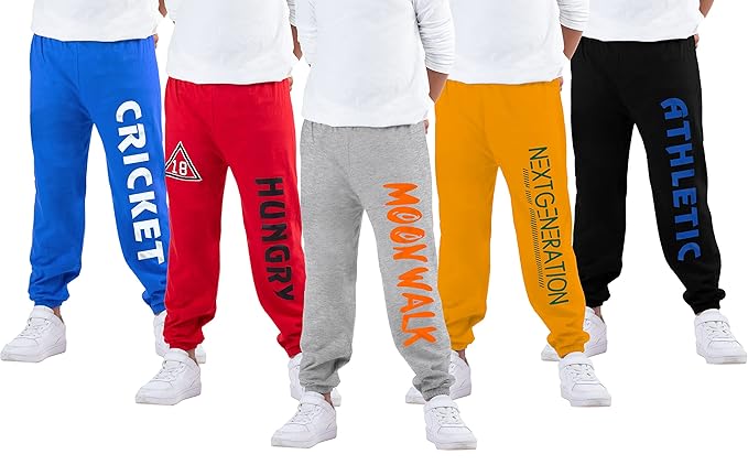 KYDA KIDS Boys Loose Fit Trackpants (Pack of 5)