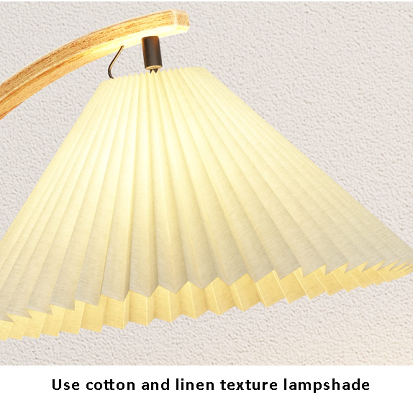 Lampada a stelo American Retro Pleated Floor Lamp Soggiorno Camera da letto Bent Bent Wood Study Room NordIC Lampada da lettura Nordica Lampada da tavolo in legno massello medievale Lampada da Terra S