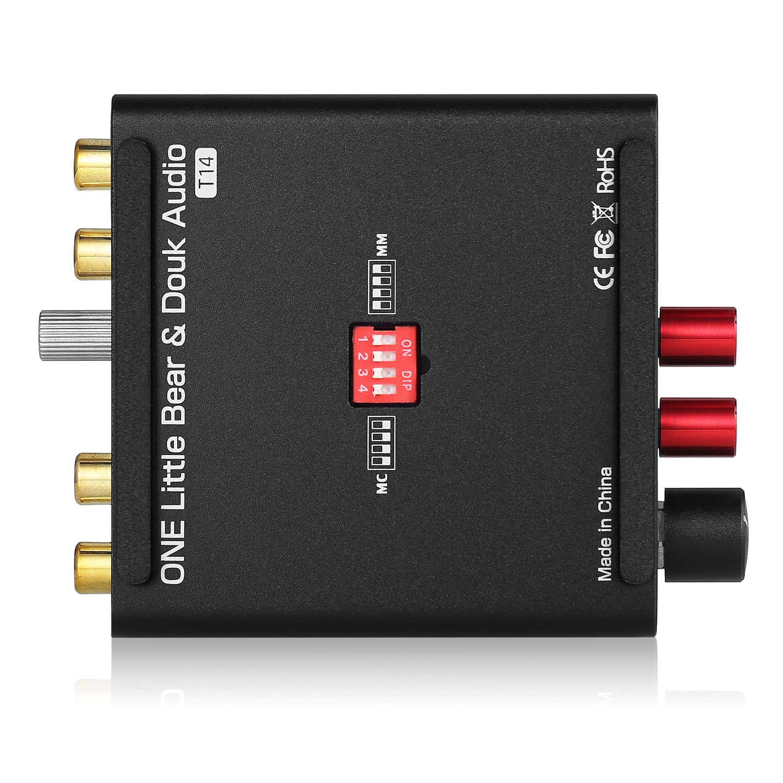T14 MM MC cart Giradischi Phono RIAA Preamplificatore BASS Treble Regolazione + Amplificatore per Cuffie