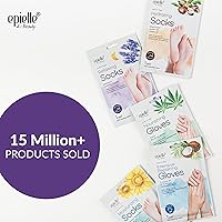 Vista 2 de Epielle Relaxing Foot Mask 6 Pairs, Soften and Restore with Melatonin & Lavender Extract, Deep Moisturizing Socks for Dry, Cracked Feet, Self Care