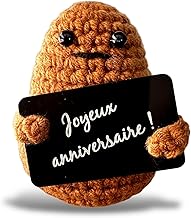 Potato Wool Positive Happy Birthday – Crochet Potato Engraved in France – Original Birthday Gift