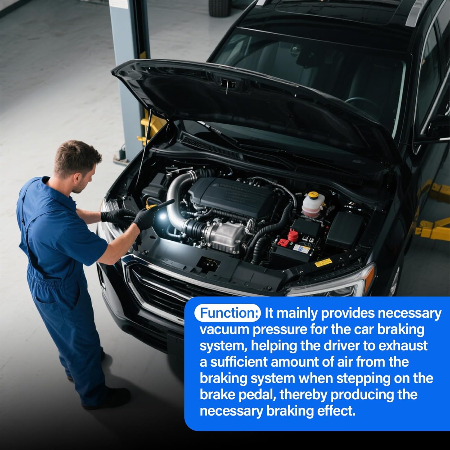 12684050 Brake Vacuum Pump OE Replacement with Gasket for 2016-2022 Chevy Cruze Malibu Equinox Spark Trax, GMC Terrain, Buick Encore 1.4L/1.5L, Replaces 12662789 702551330 VCP184