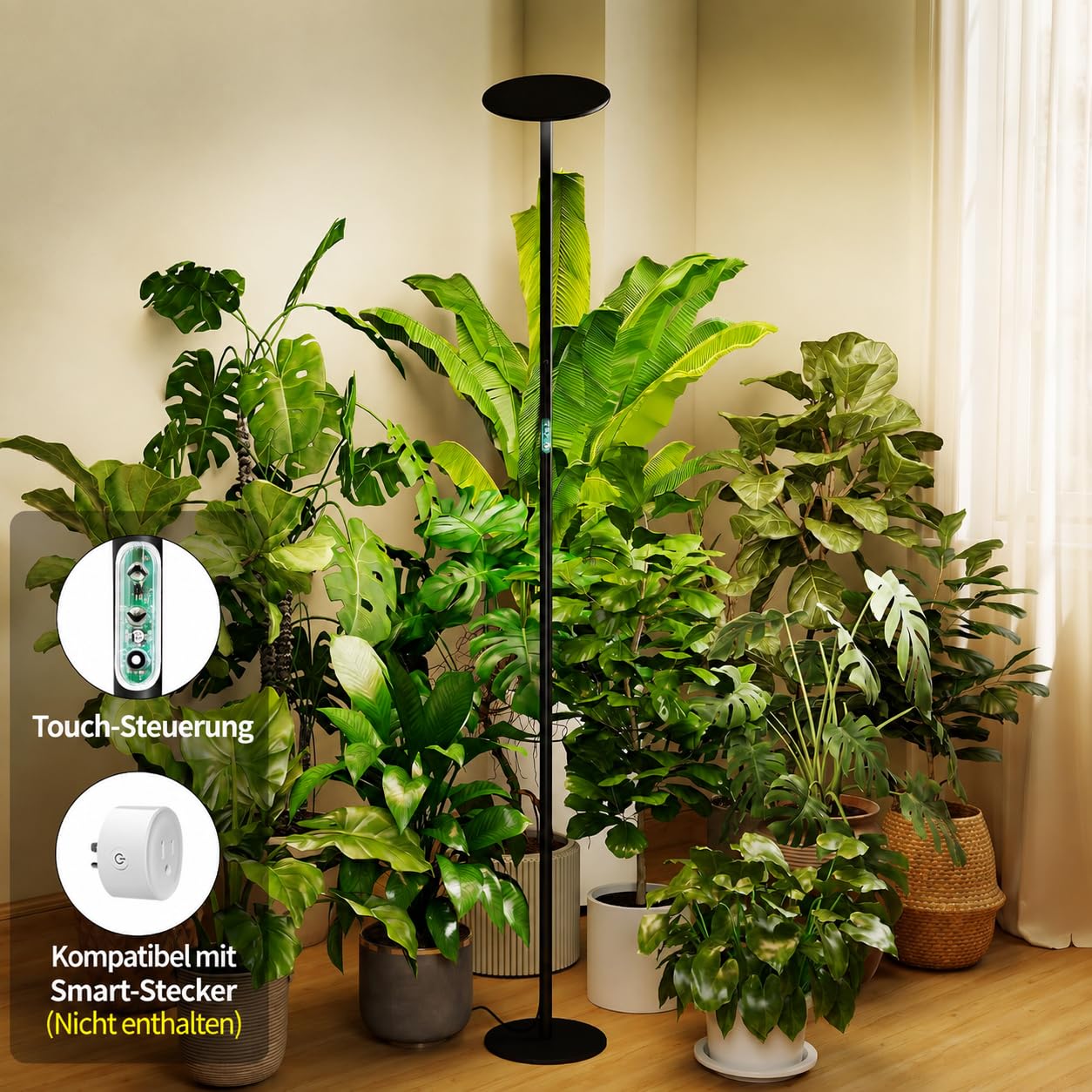 chiphy Lampe de Croissance Horticoles pour Plantes d'Intérieur - 175 cm - 40 W - Spectre Complet - 4000 K - Plante Interieur