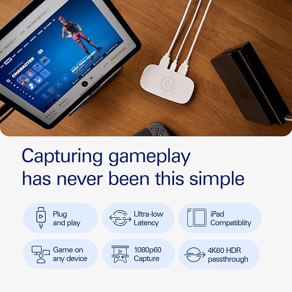 Elgato Game Capture Neo Portable USB Capture Card, 4K60 HDR
