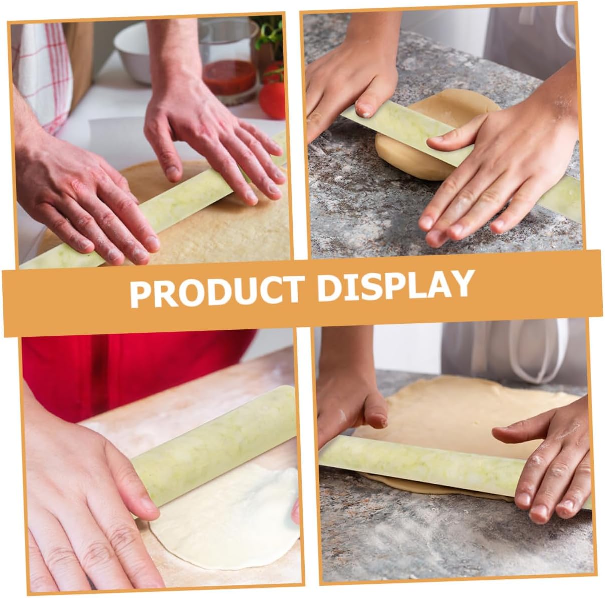 Jade Rolling Pin for Dough 21cm Long Yellow Baking Rolling Stick Kitchen Accessory Pasta Roller Household Dough Roller