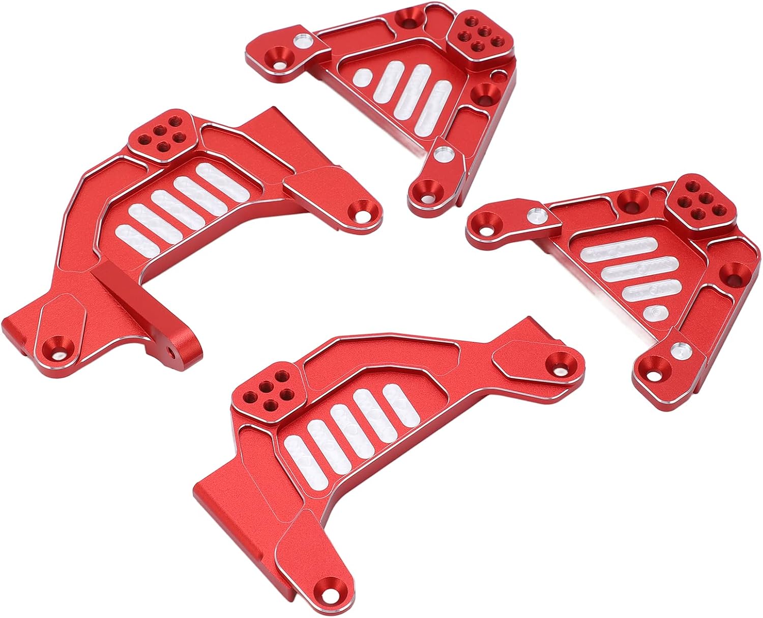 RC Shock Towers , Shock Hoops for 1/6 SCX6 CNC Machining Stability with Front Shock Hoops for Axial 1/6 SCX6 General for Remote Control Car(Red)