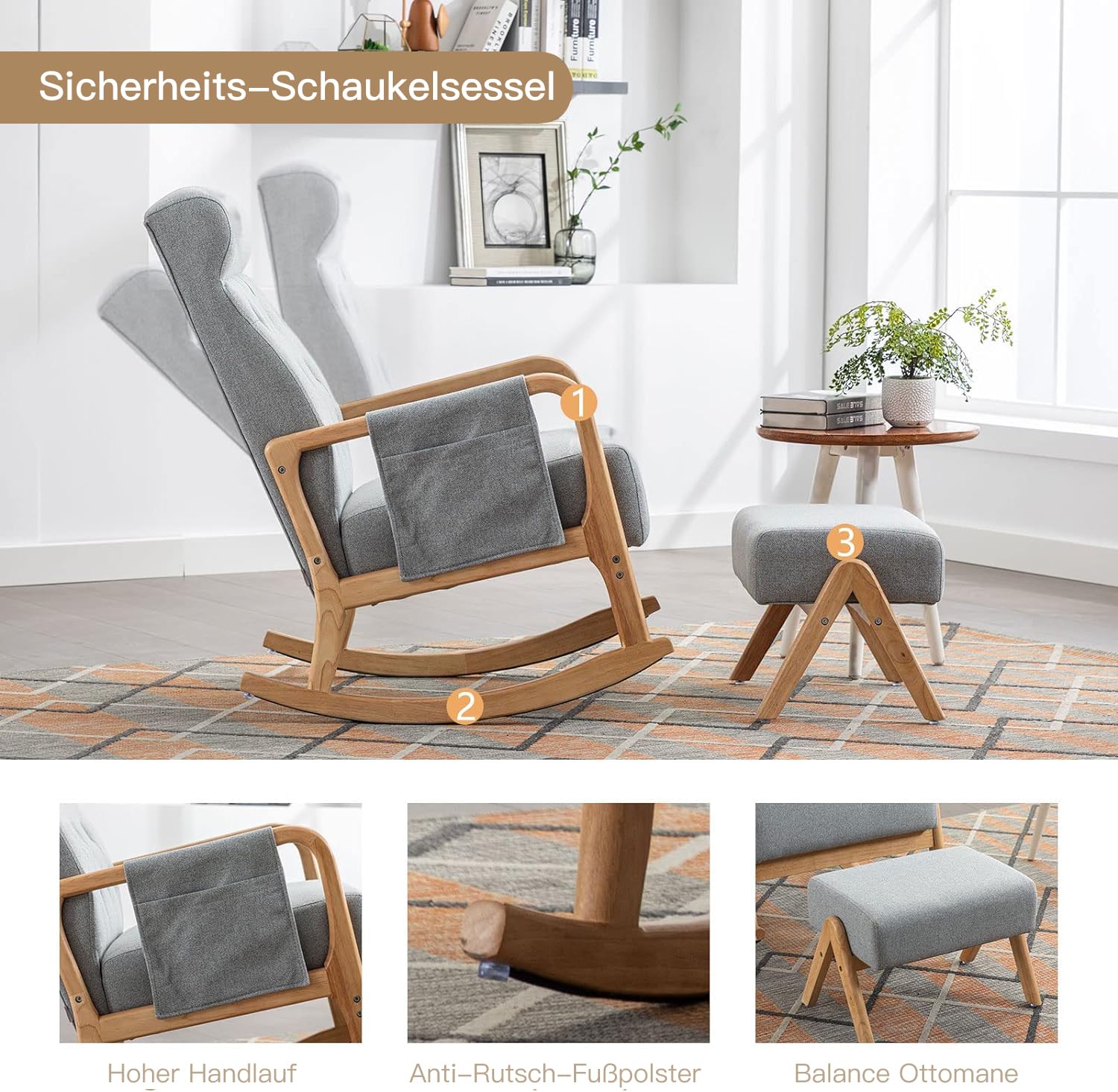 Sedie Per Bambini Ikea Sedia A Dondolo Imbottita Per Bambini Con - Main Image