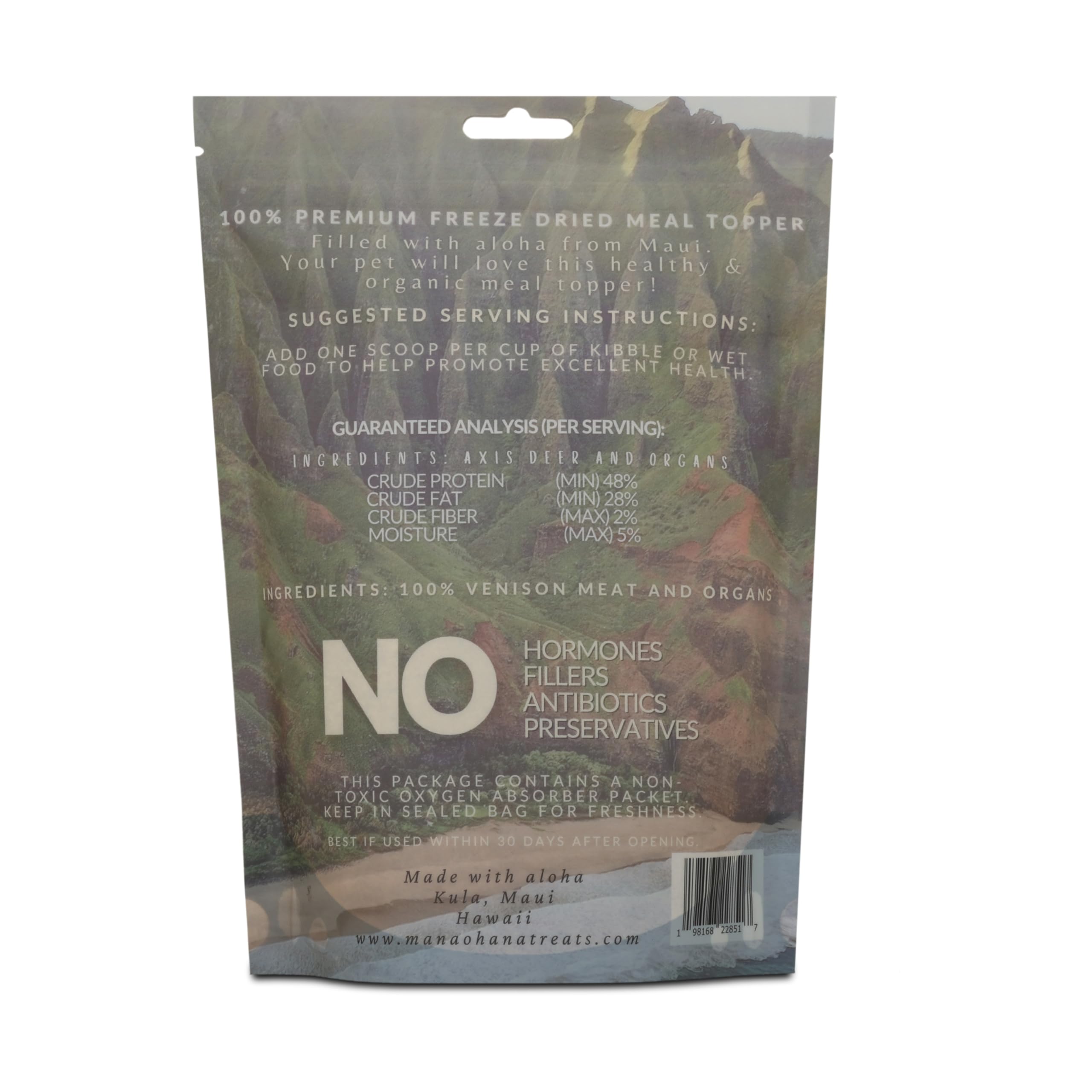 MANA OHANA TREATS Hawaii Deer Dust Meal Topper for Dogs | 100