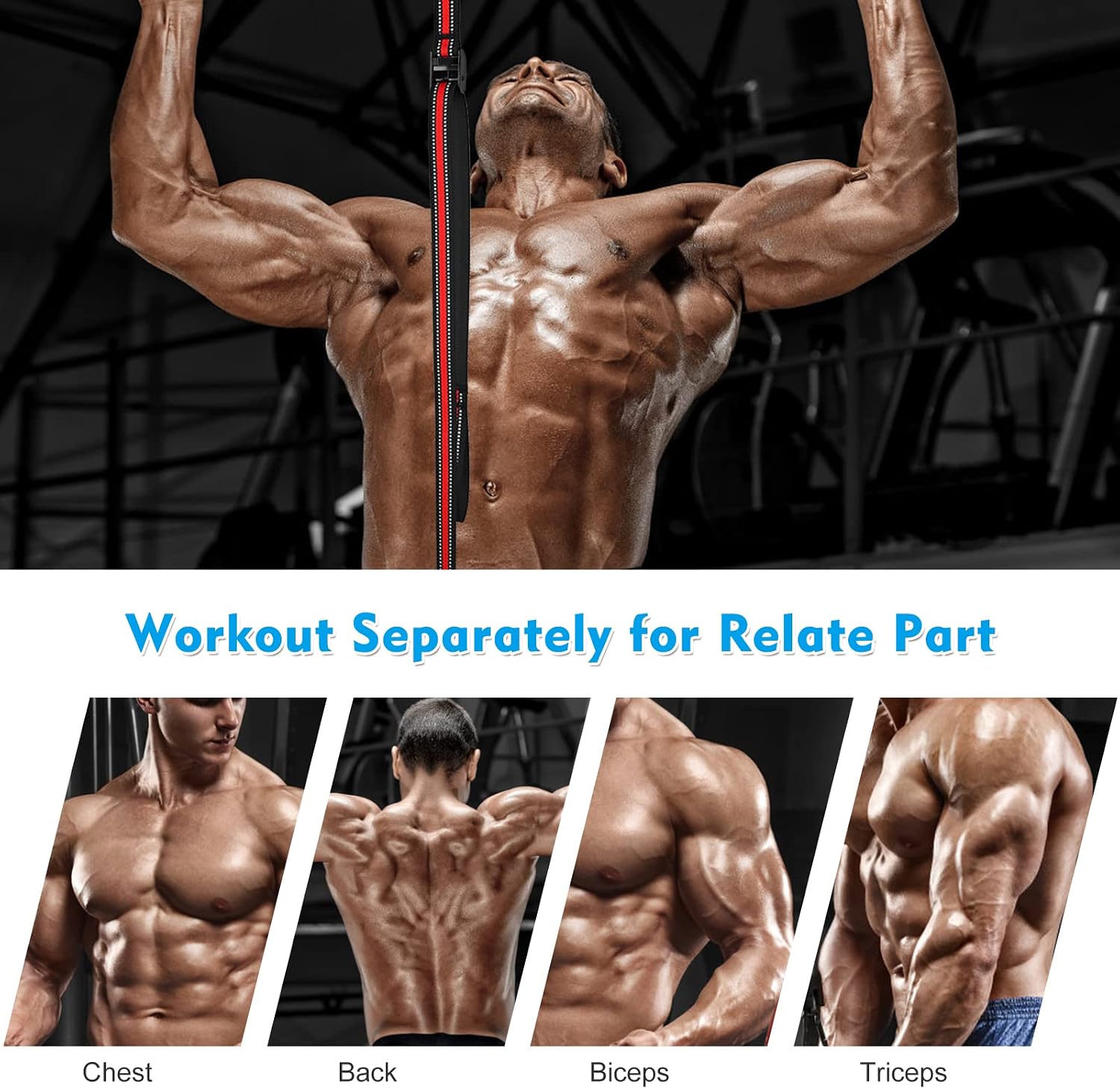 300lbs Pull Up Assistance Bands with Fabric Feet Straps, Heavy Duty Pull Up Resistance Bands, Pull up Assist Bands Pull-up Exercise Band for Chin-up Workout, Body Stretching (Two feet 300lbs)
