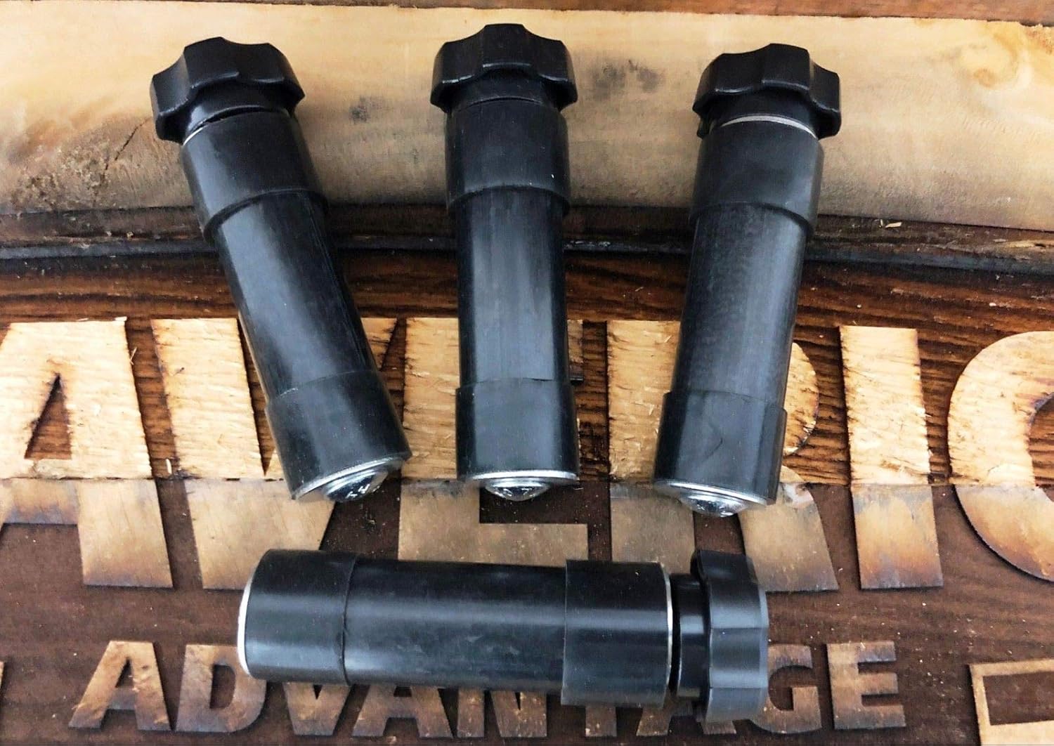 ATV/UTV Tie-Down Anchors - Set of 4 Black Stainless Steel Locking Knob Anchors for Polaris Ranger and General Off-Road Vehicles