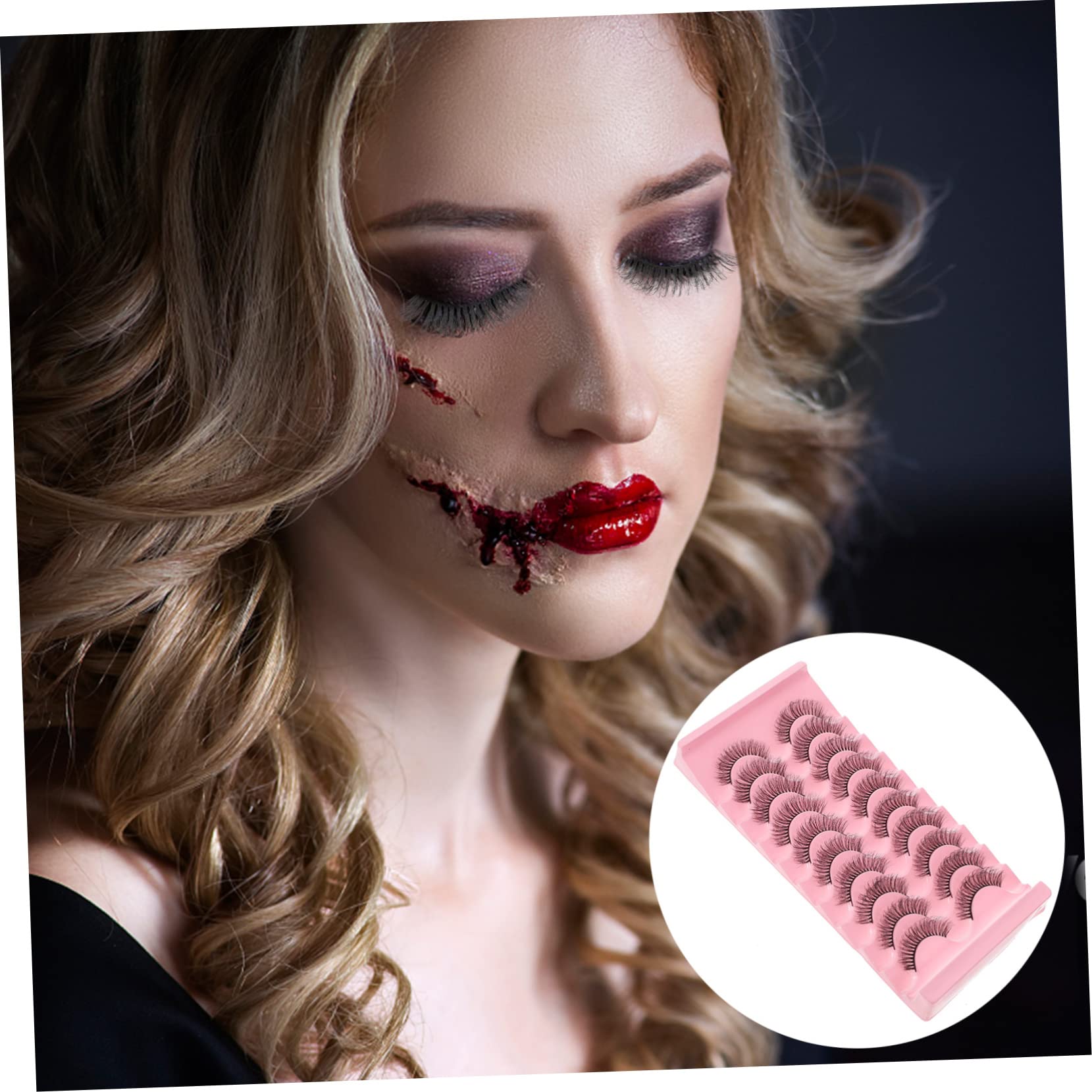 FOMIYES 5 Set Di Ciglia Artificiali Ciglia Finte Soffici Ciglia Piene E Ricci Per Ragazze Look Notturno 10 Paia * 5