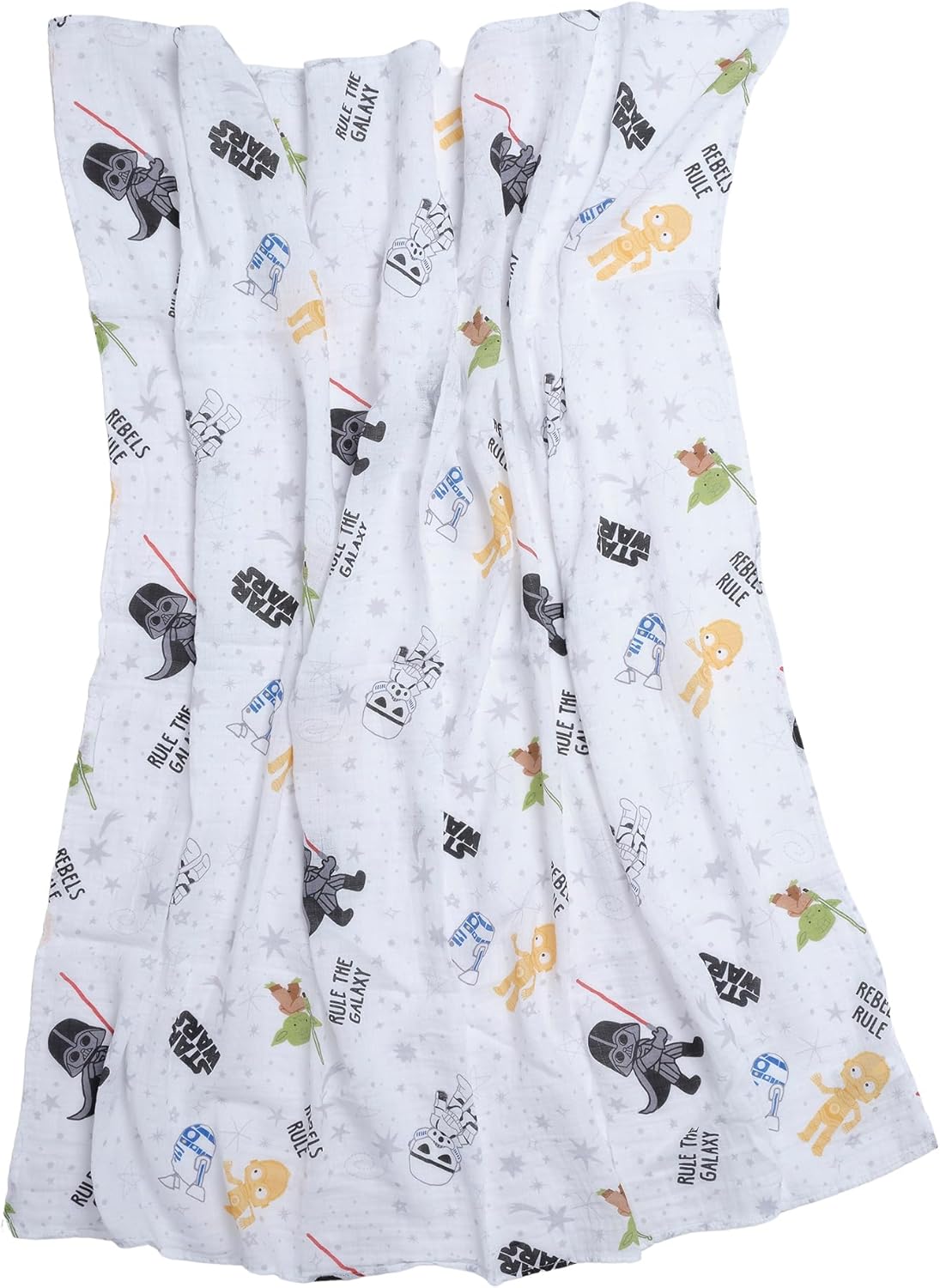 Lambs & Ivy Star Wars 2-Pack Cotton Muslin Newborn Baby Swaddle Blankets