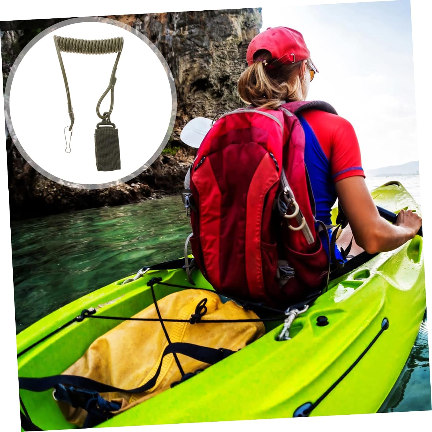 Kayak Leash Accessories Paddle Leash Kayak Straps Unique Elastic Design