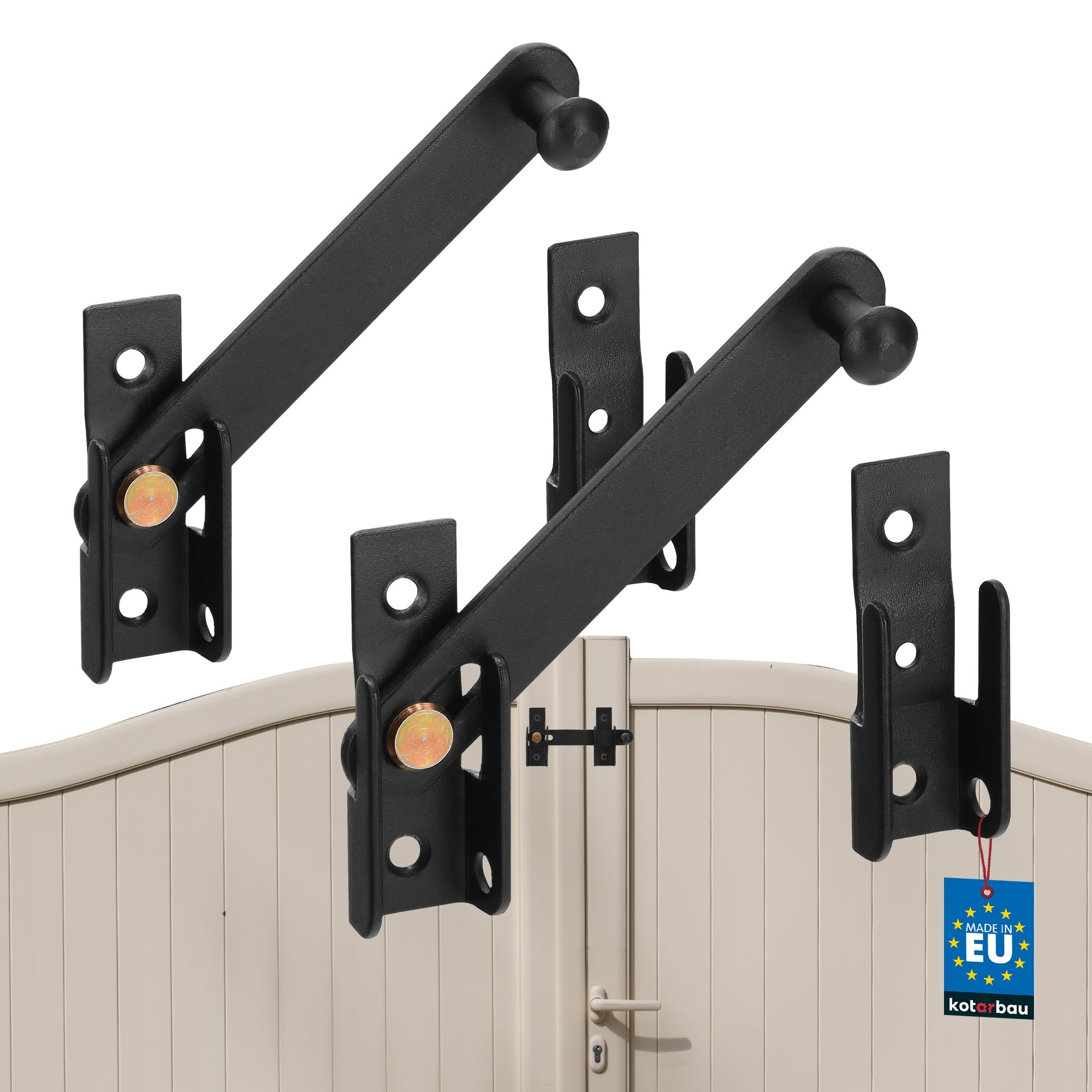 KOTARBAU® 2 x 120mm Double Door Cover for Window Shutters Black Powder