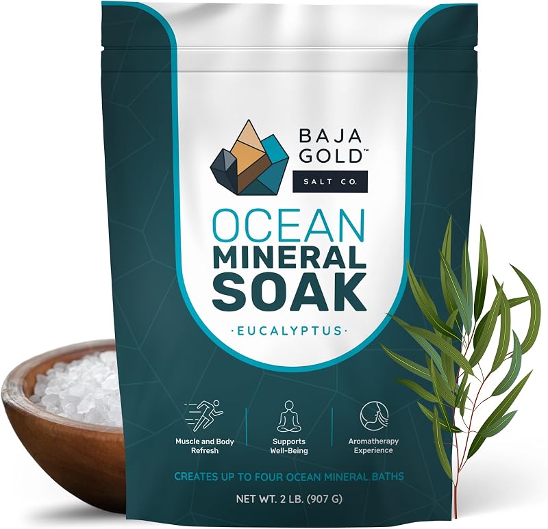 Baja Gold Sais Minerais para Banho com Magnésio e Eucalipto, Pacote com 907 g