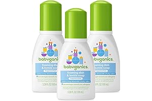 Babyganics Fragrance Free Foaming Dish & Bottle Soap - Gentle on Baby, Tough on Messes