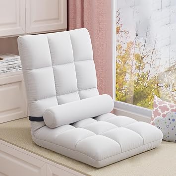 Japanese Tatami Chair,Adjustable Floor Seating,Foldable Tatami Floor Chair,Bay Window Lounge Chairs,with 5 Adjustable Positions,Comfortable Cushion,for Relaxation And Meditation