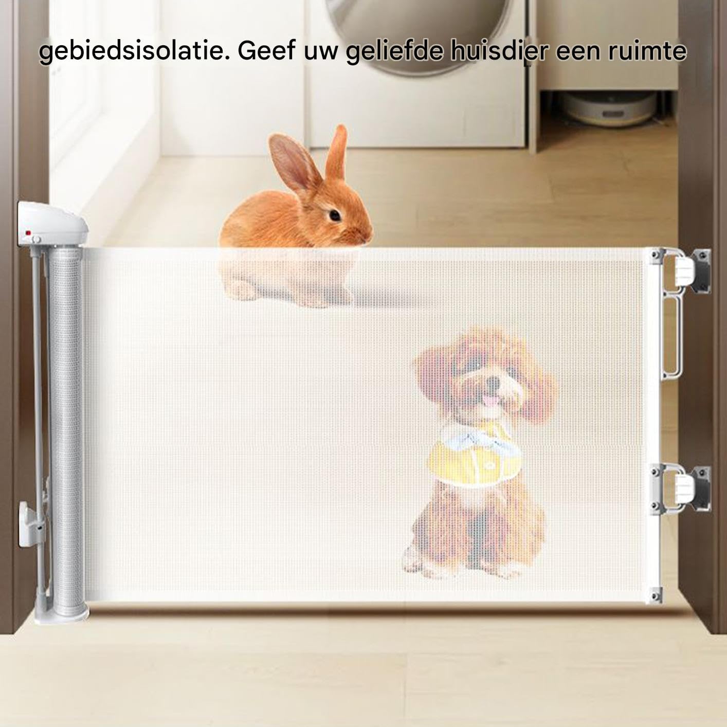 Cancello Retrattile per Porte 45x150 cm Recinto Di Sicurezza | Cancelli Retrattili Per Cani Per Bambini Cuccioli Porte Interno Esterno Scale A Casa
